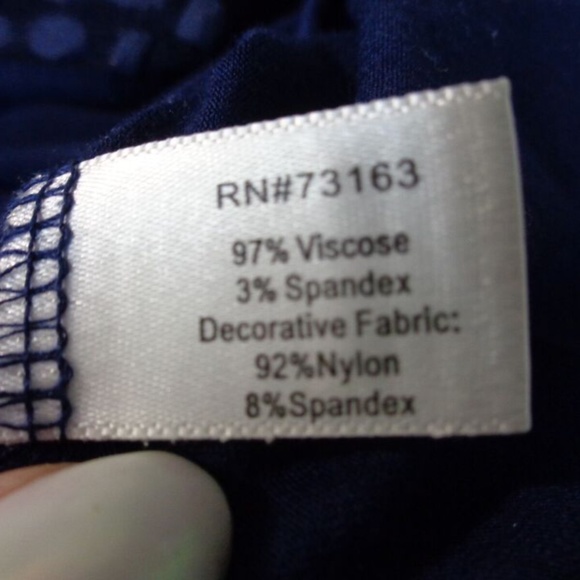 VINTAGE BOSTON PROPER BLUE POLKA-DOT LACE BODICE FITTED WAIST TOP BACK ZIP S - Picture 5 of 6